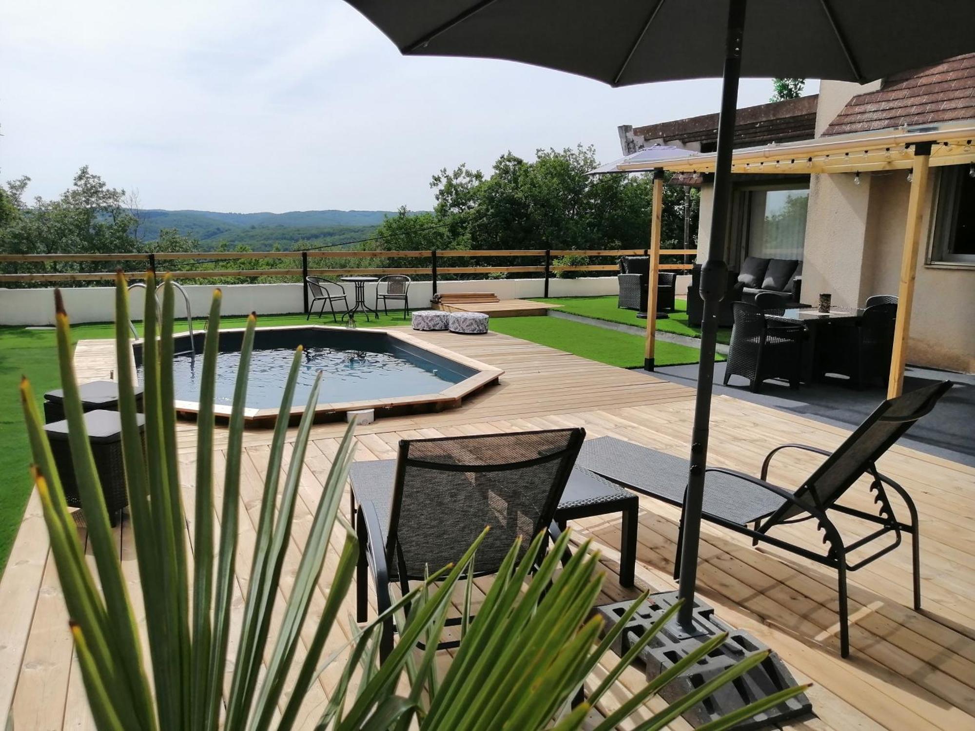 Lapausedegout Piscine Chambres Climatisees Jacuzzi Terrasse Lachapelle-Auzac Экстерьер фото